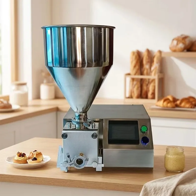 Tabletop Cream Filling Machine with Precision Paste Depositor for Cake Cupcake Macaron and Bakery Food Applications
