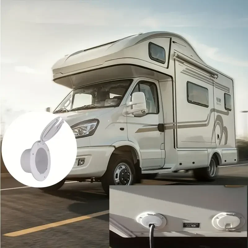 1pc RV Electrical Cable Hatch 5inch With Lid Power Cable Cord Hatch Cover Round Accessory For Trailer Yacht Camper Boat Truck