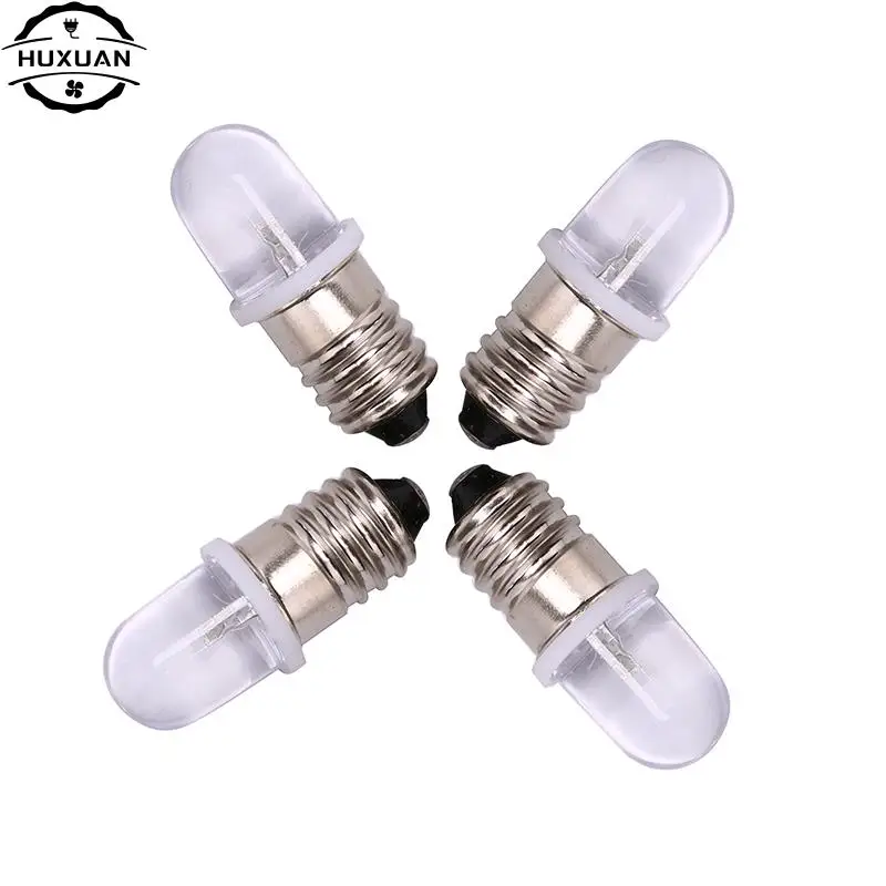 5 Pcs/lot E10 Led Bulb E10 DC 3V 4.5V Instrument Bulb E10 Indicator Bulb Old Fashioned Flashlight Bulb 2.8cm x 1cm