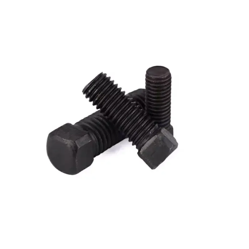 

Black 4.8 Grade Carbon Steel Set Screw Square Head Flat Tail For Secure Tool Holding M6 M8 M10 M12