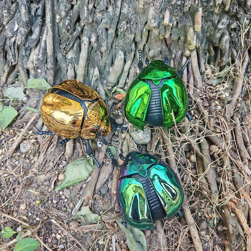 

1 Piece Scarab Beetle Children's Plastic Animals Toy Wind Up Beetle Bionic Toys Creative Prankster Animated Model