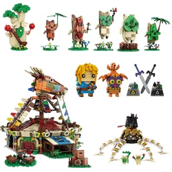 MOC Zeldaed Guardian Link Master Sword Stable Building Blocks Anime Brickheadz Figures Architecture Toys for Children Gifts