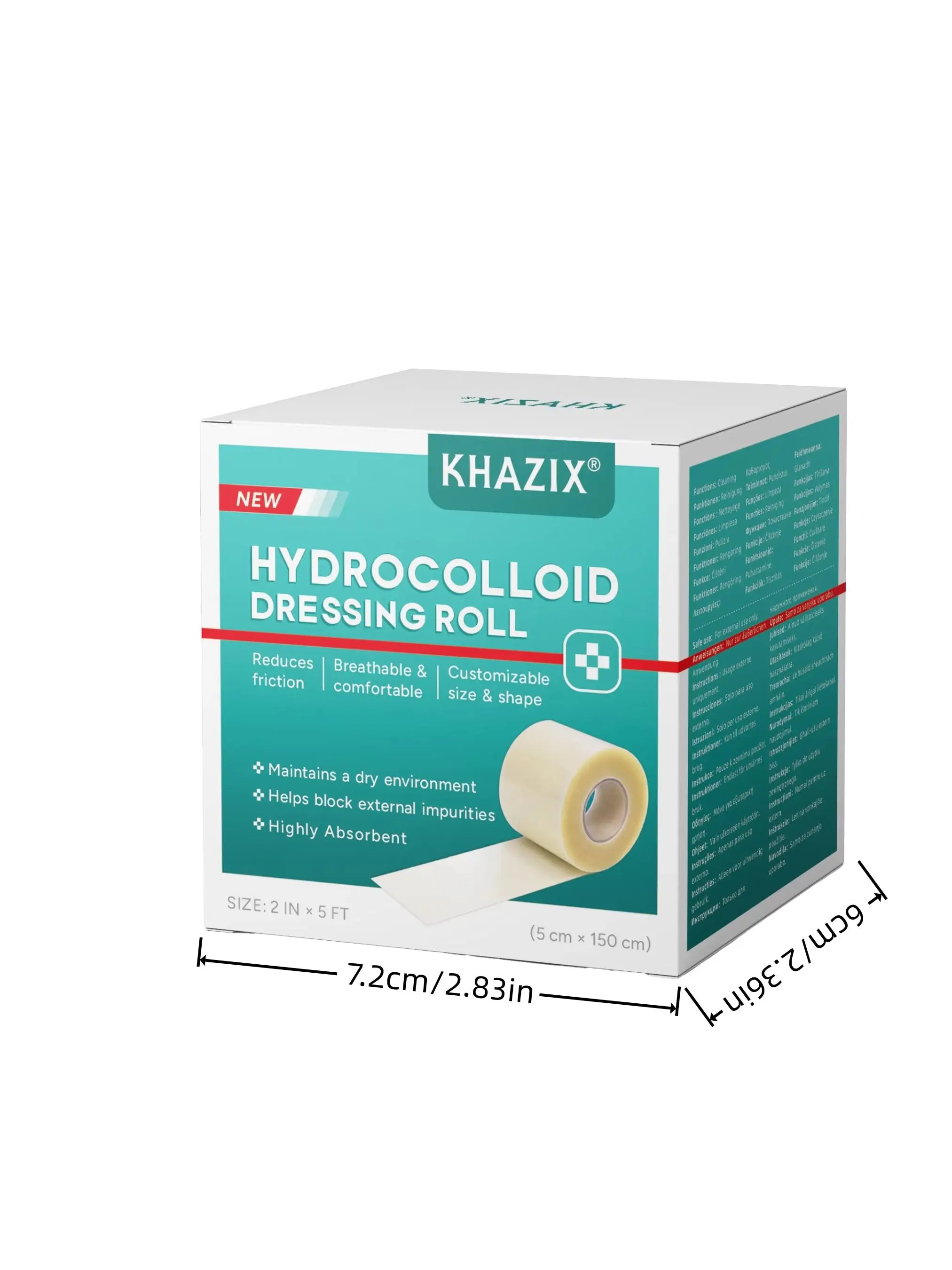 Hydrocolloid Pimple Patch Roll, Cuttable Acne Spot Cover Tape, Invisible Waterproof Blemish Patch Strip for Face Daily Skin Care view 3