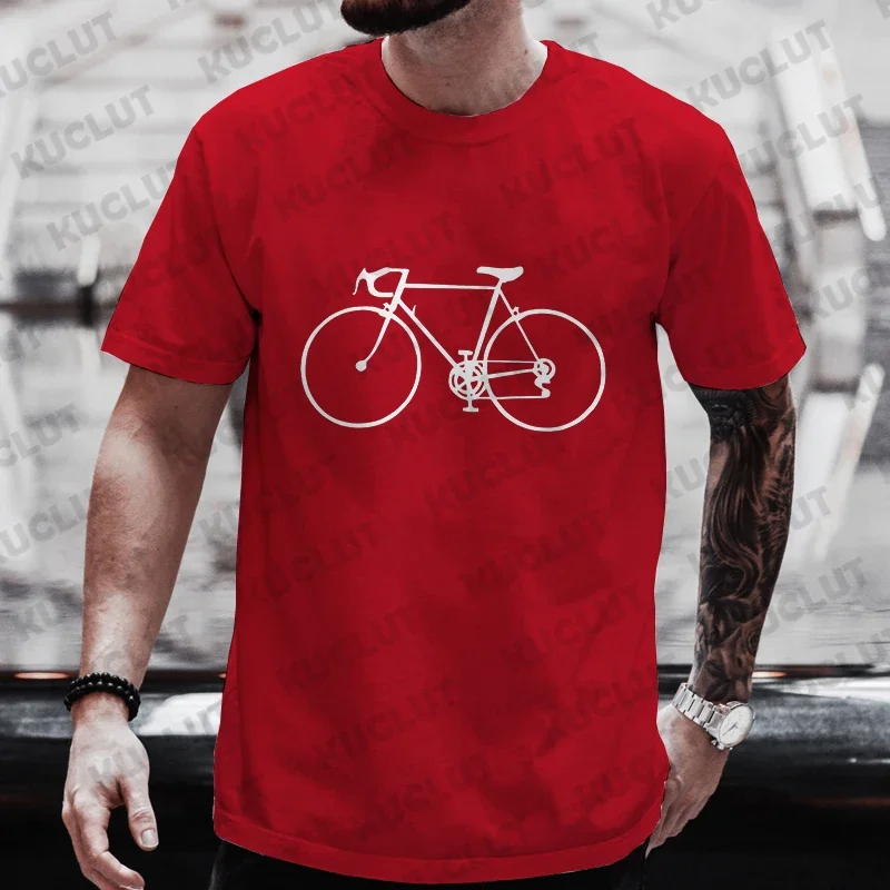 Bicycle Shirt Mens T-shirt Cycle Bike Lover Gift Husband Dad Clothing Cool Design Street Shirt Short Sleeve Top Tee Men Clothing