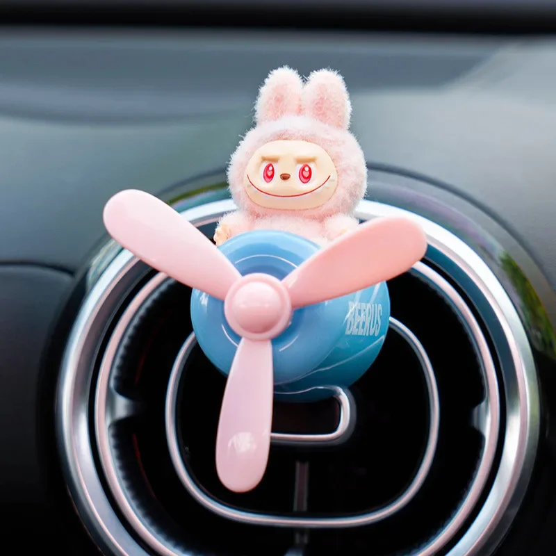 Pop Mart Lindo Car Aromatherapy Labubu Doll Car Export Flat Decoration Cartoon Gift