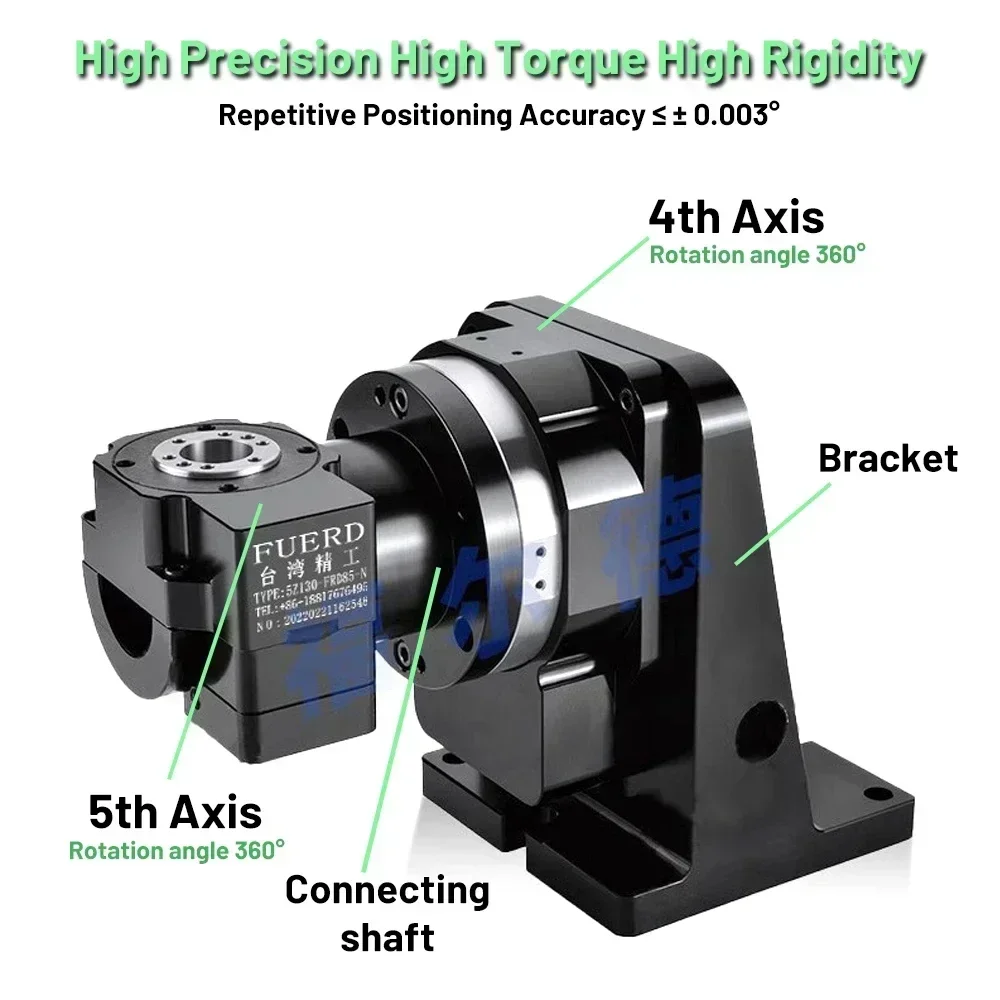 4th 5th Axis Motorized Hollow Rotating Platform Indexing Rotary Table Precision CNC Rotation Stage for Robotic Arm Laser Marking