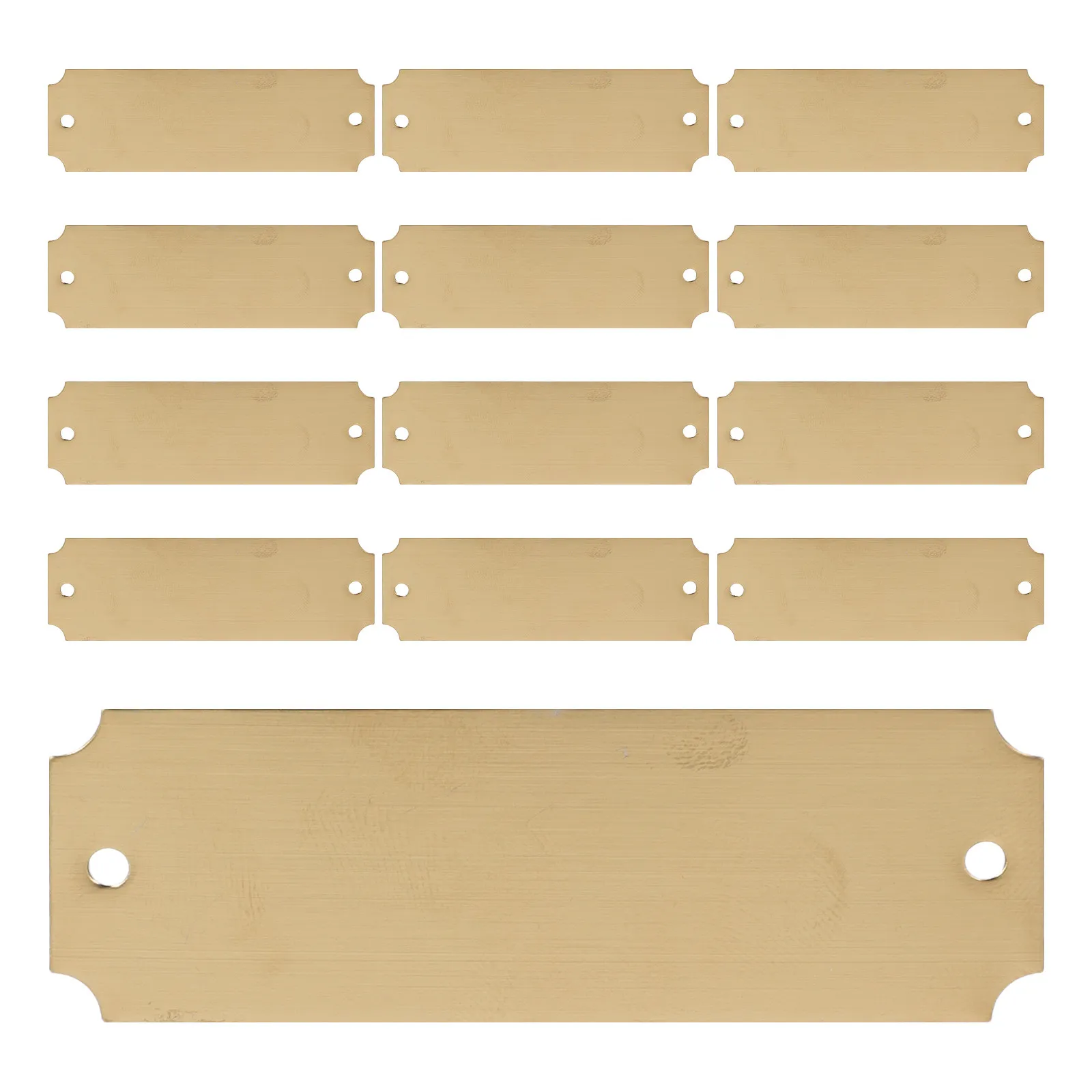 

12Pcs Stainless Steel Blank Engraving Tags Rectangle Name Plates for DIY Jewelry Luggage Business Card Dog Tag Pendant Craft