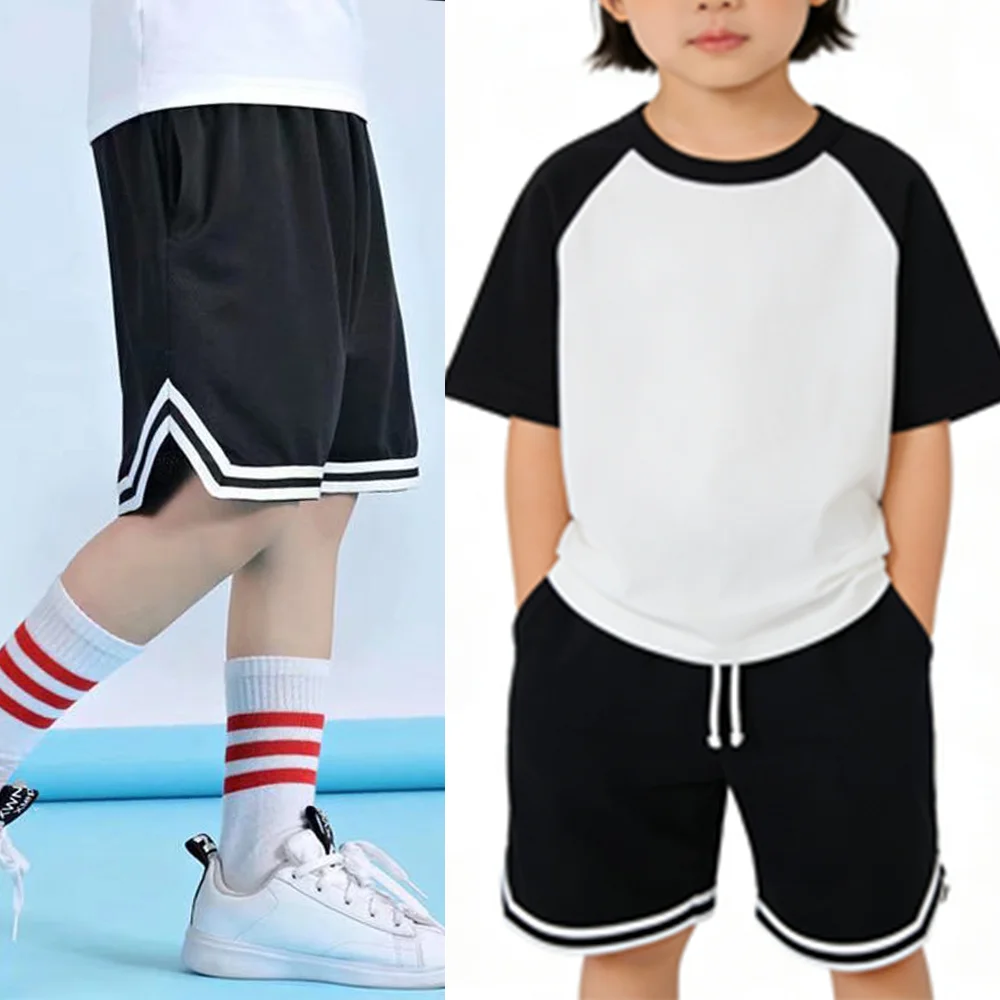Shorts de basquete infantil, shorts de verão para meninos, secagem rápida, corrida, futebol, esportes, lazer, joker, calças de praia ao ar livre, 5-16 anos