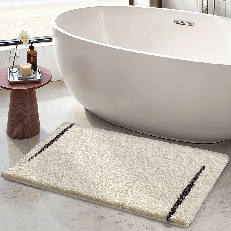 

Супервпитывающий нескользящий коврик для ванной комнаты из микрофибры, быстросохнущий, для душа – современный минималистичный утолщенный ковер