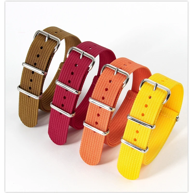 18 20 22 мм для Seiko Samsung Omega Swatch Longines Tissot Citizen универсальные часы нейлоновый ремешок холст высокой плотности браслет