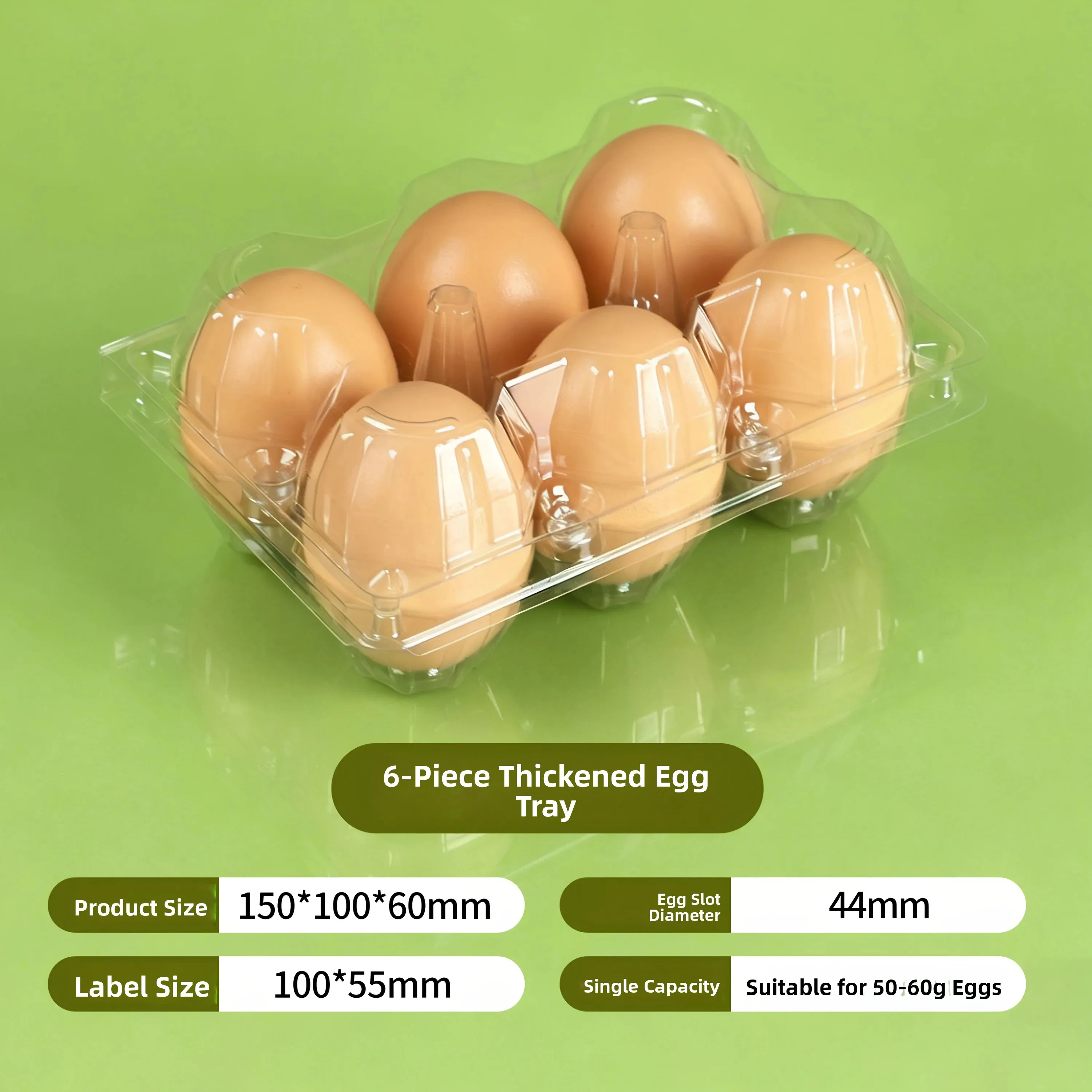 Thickened Plastic Egg Packaging Box Disposable Storage Duck Egg Box Shockproof Transparent Chicken Egg Carrier for Camping