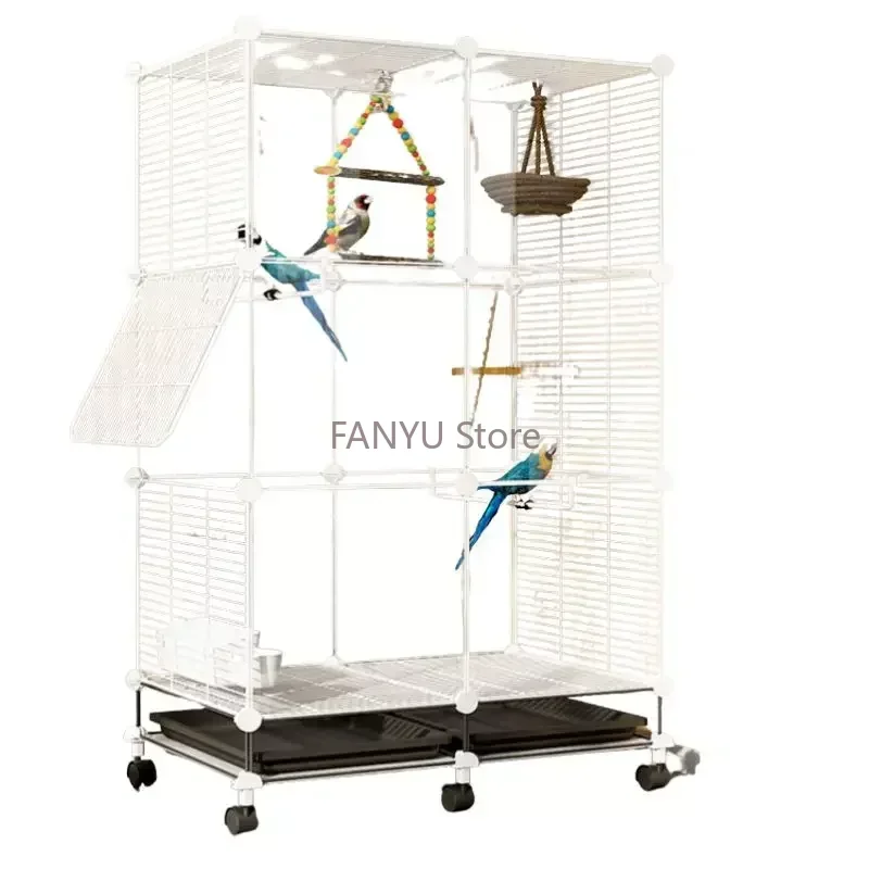 Imagem -06 - Grande Villa de Luxo Gaiolas para Pássaros Periquitos Criação Parque ao ar Livre Gaiolas para Pássaros Periquito Canário Jaula Pajaro Produtos para Animais de Estimação Wz50bc