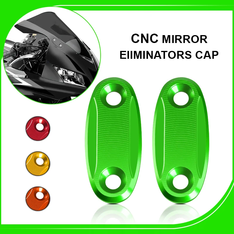 

Mirror Hole Cover For ZX-10R 2004-2007 ZX-6R 2005-2008 Motorcycle CNC Windscreen Driven Mirror Eliminators Cap zx6r zx10r