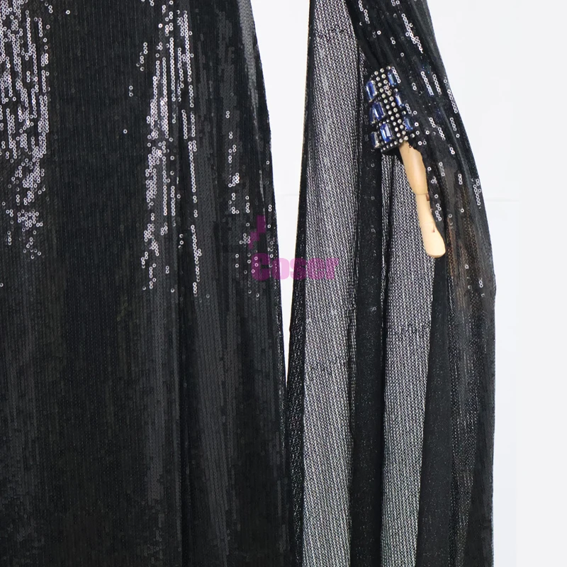 Evil Queen Costume Women Halloween Gothic Long Dress with Crown Necklace Set Snow White Villain Cosplay Outfit For Party Masquer view 4