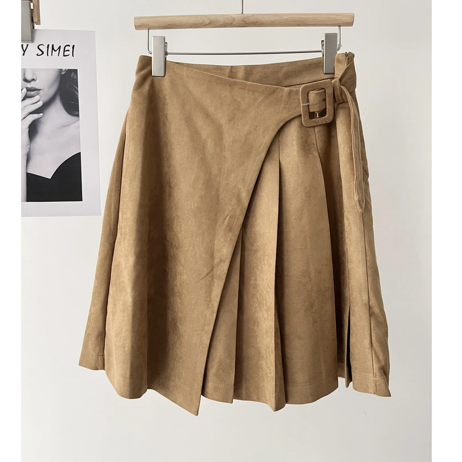 

Ретро-дизайн, трехмерная I-плиссированная юбка А-образной формы, женская юбка в стиле ретро, осень 67b-6014