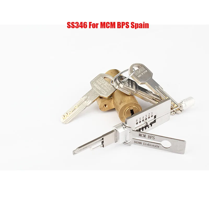 2024 Lishi Tool LISHI Style MCM BPS SS346 Lishistyle 2-in-1 Spagna ock Opener ock Pick Set Strumenti per fabbro