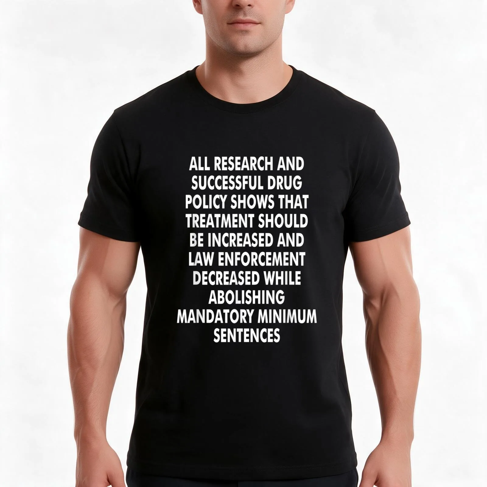 all research and successful drug policy t shirt T-Shirt Summer Casual Cotton Tee Unisex Men Women