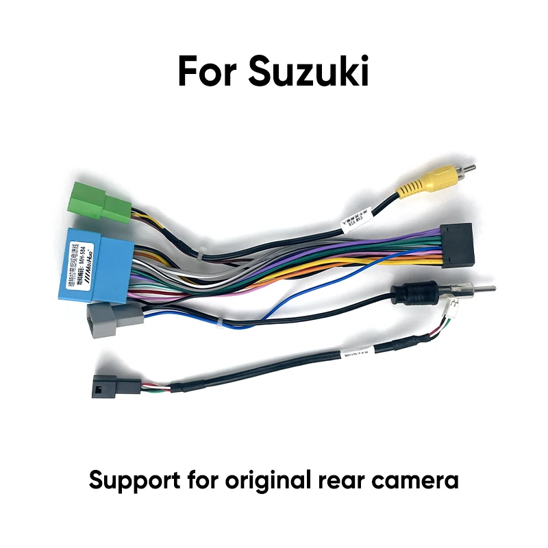 

Ainavi Power cable 16PIN For Suzuki Car Android multimedia player Power harness Support oem rear camera