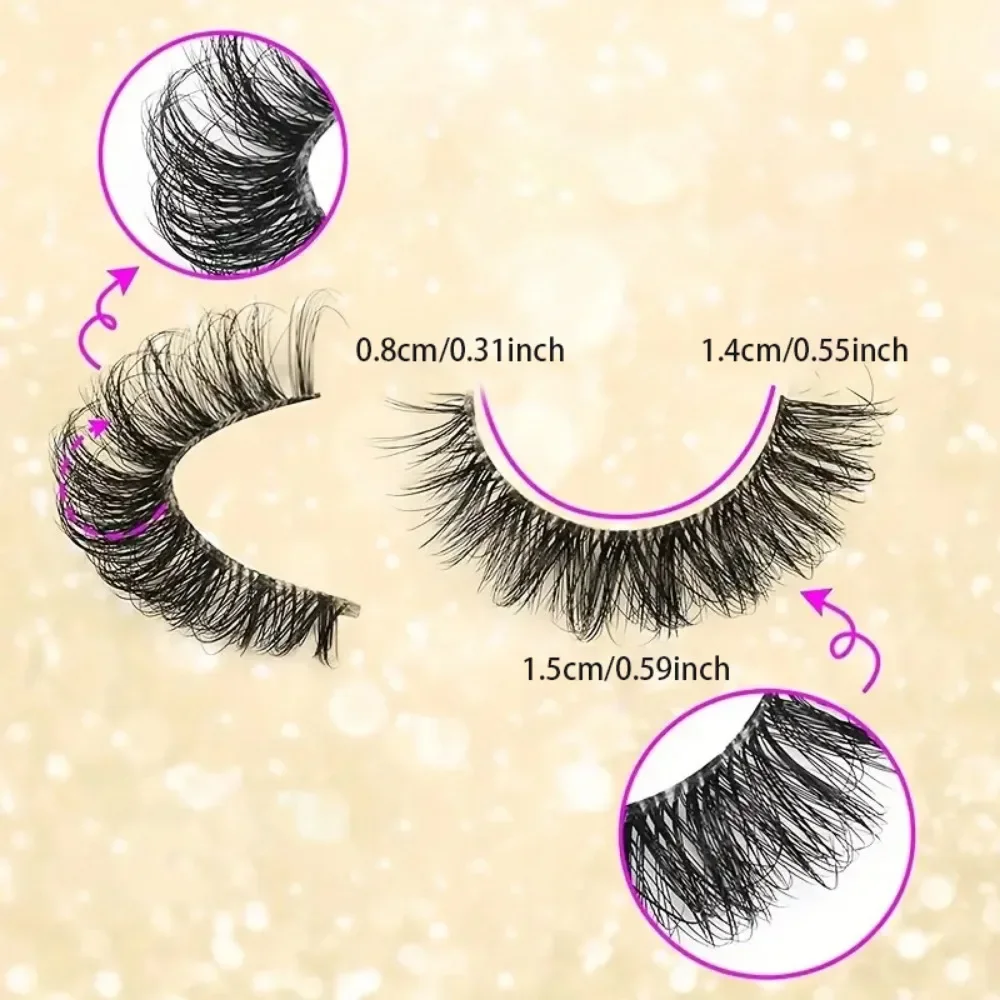 10 pairs Fluffy Wispy Curly Natural Volume Thick Faux Mink Lashes - Enhance Your Eye Look with Long Lasting False Eyelashes