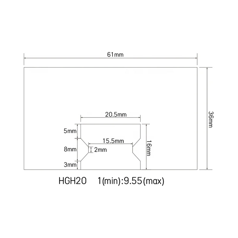 HLTNC CN U-vormige Nylon Balg Flexibiliteit Stofkap voor Lineaire Laser Geleiderail Cover Orgel StofkapHGR 15 20 25 30 voor Cnc