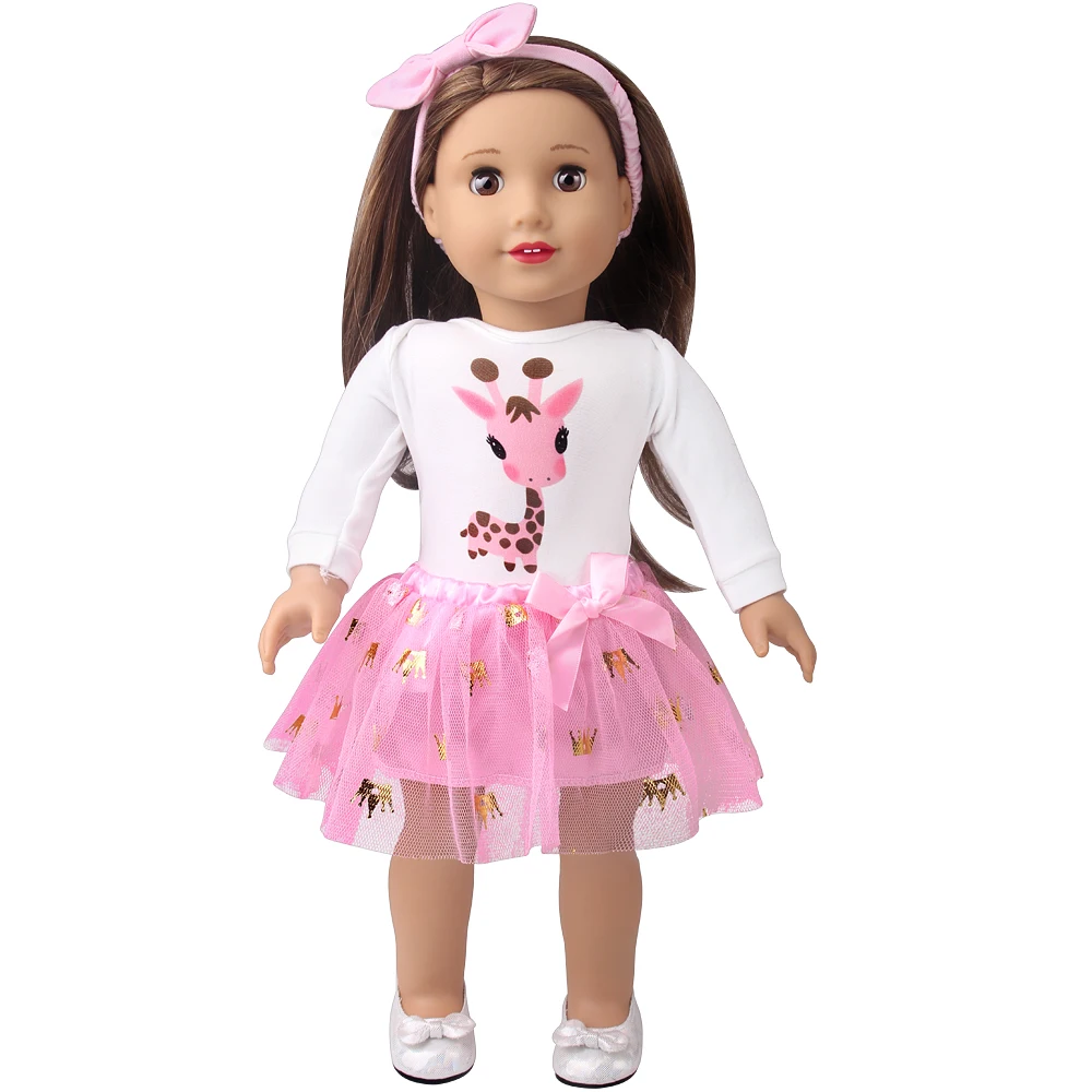

Summer Doll Clothes Accessories Unicorn Dress Sweater Skirt 18 Inch & 43CM Reborn Baby Our Generation Girl's DIY Toys Gift