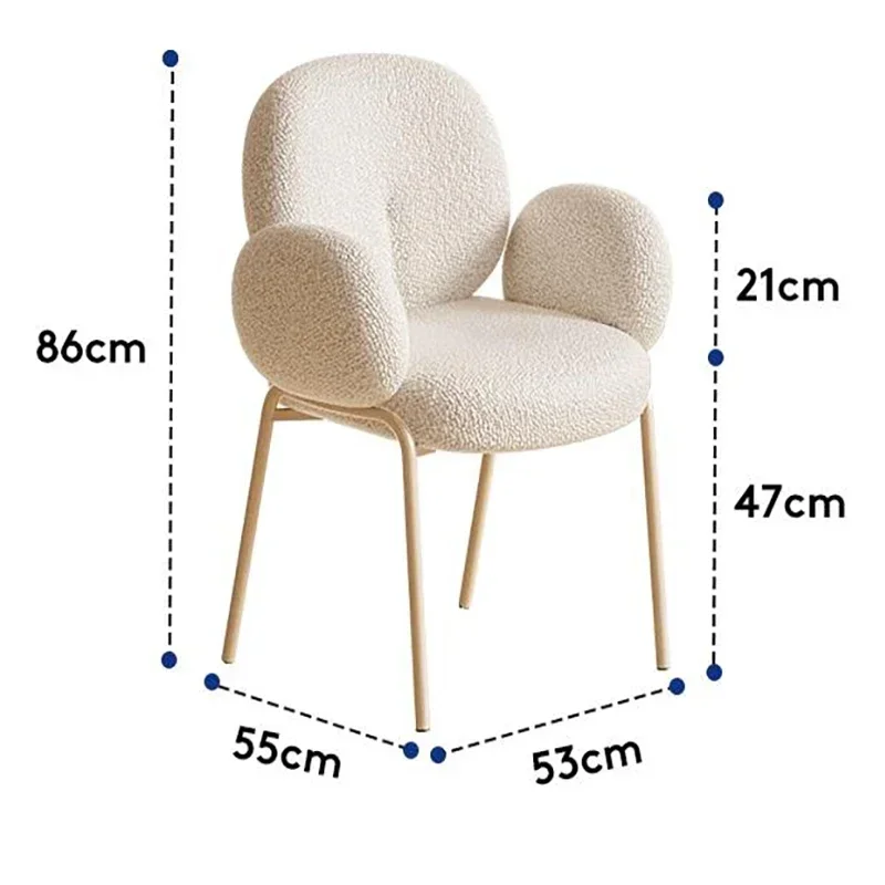 Bedroom Fashionable Stool Makeup European Elegant Luxury Chair Nordic Living Room Ultralight Sillas Para Sala De Estar Furniture