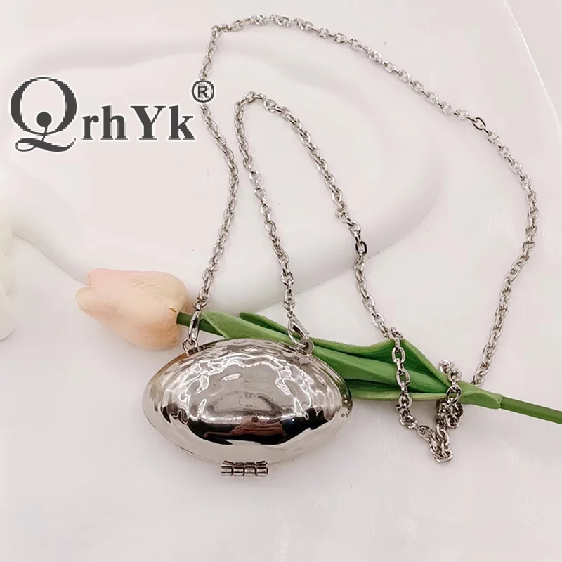 Mini Metal Silver Decorate Sea Shell Lipstick Bag Women's Shoulder Bag Chain Crossbody Handbag Purse Fashion Female Shell Bag
