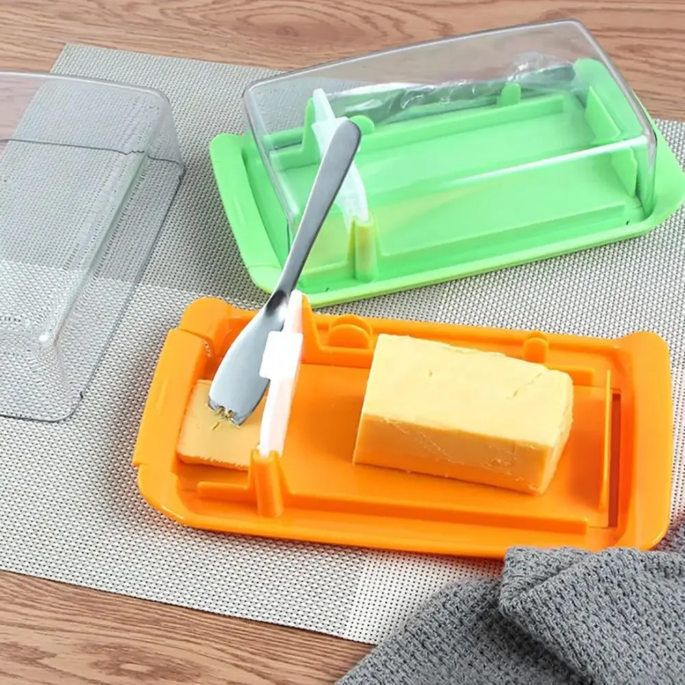 4-in-1 Butter Dish Set with Cover Cutter Cheese Storage Box Baking Tools Large Capacity for