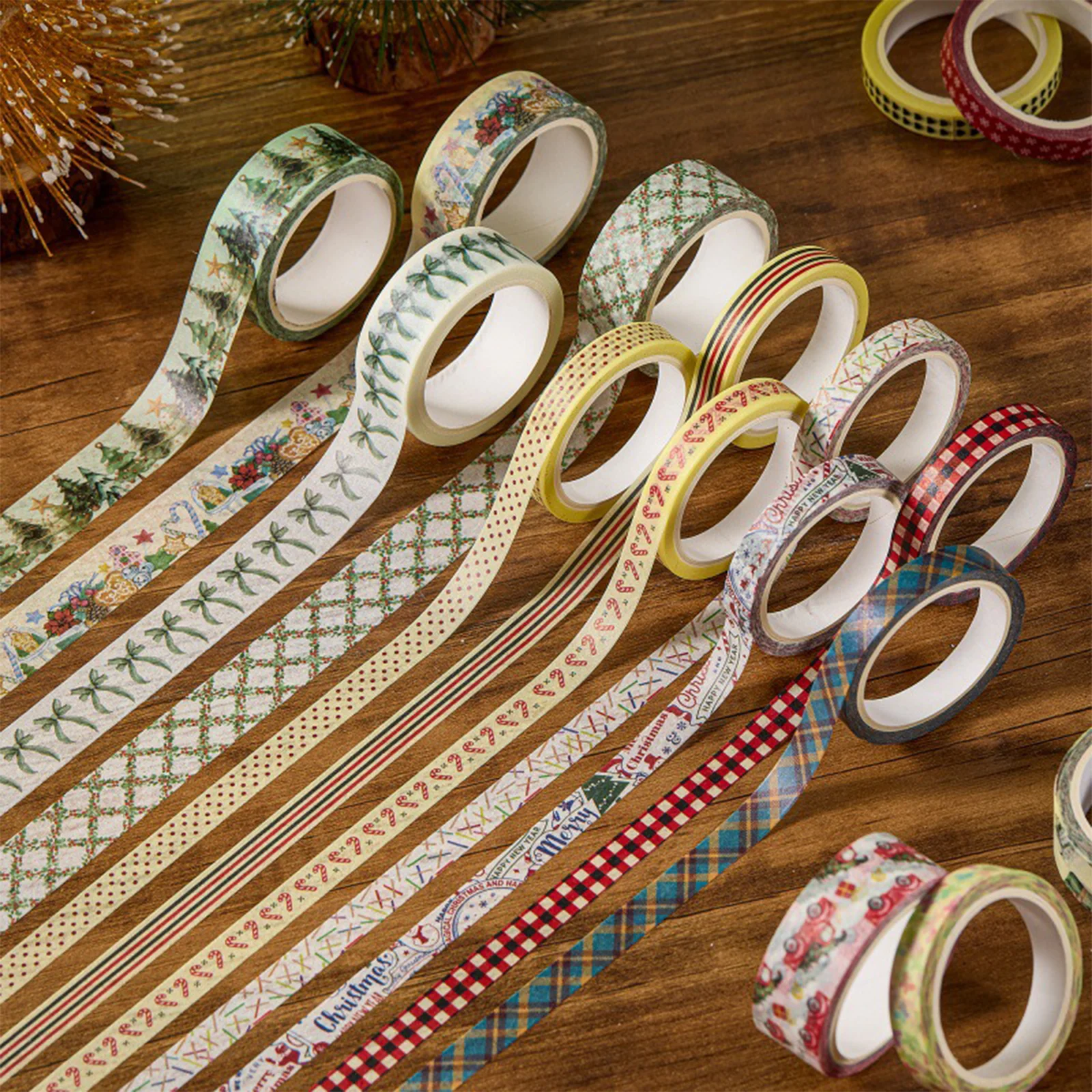 30 ロール/箱かわいいクリスマスジンジャーブレッドマン和紙テープハンドブックノート DIY クリエイティブステッカー学生文具ギフト