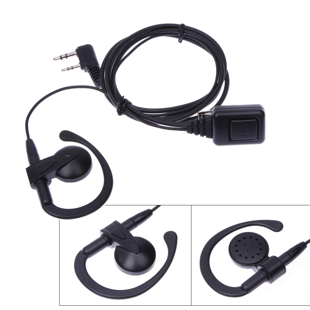 2 핀 이어폰 이어폰 헤드폰 다기능 이어폰 워키 토키 헤드셋 Baofeng Kenwood Puxing Wouxun Radio 용 개인 정보 보호