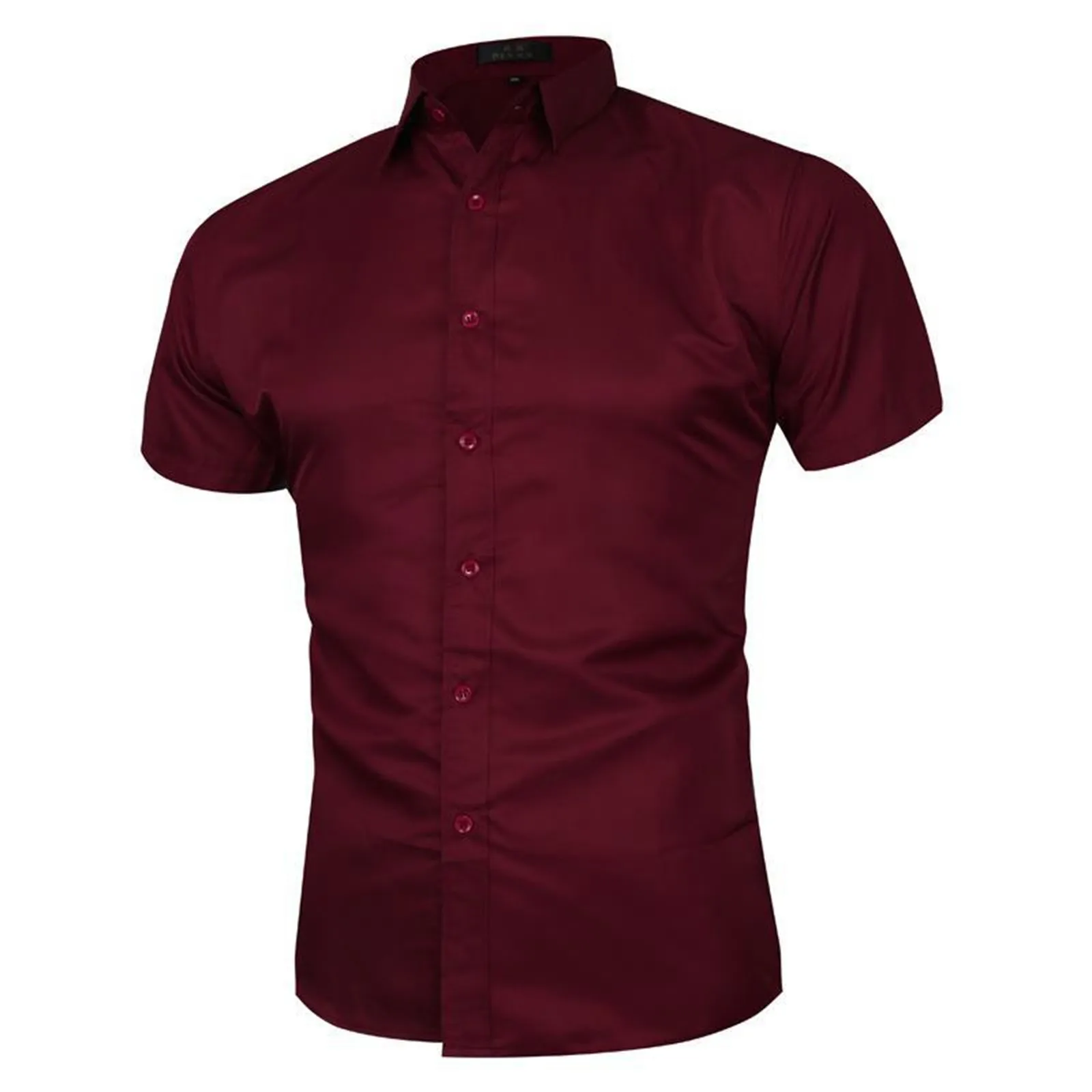 

T Shirt For Man Casual New Men Summer Slim Fit Shirts Business Fashion Short Sleeve Shirts Men'S Clothing Solid Color Polo Shirt