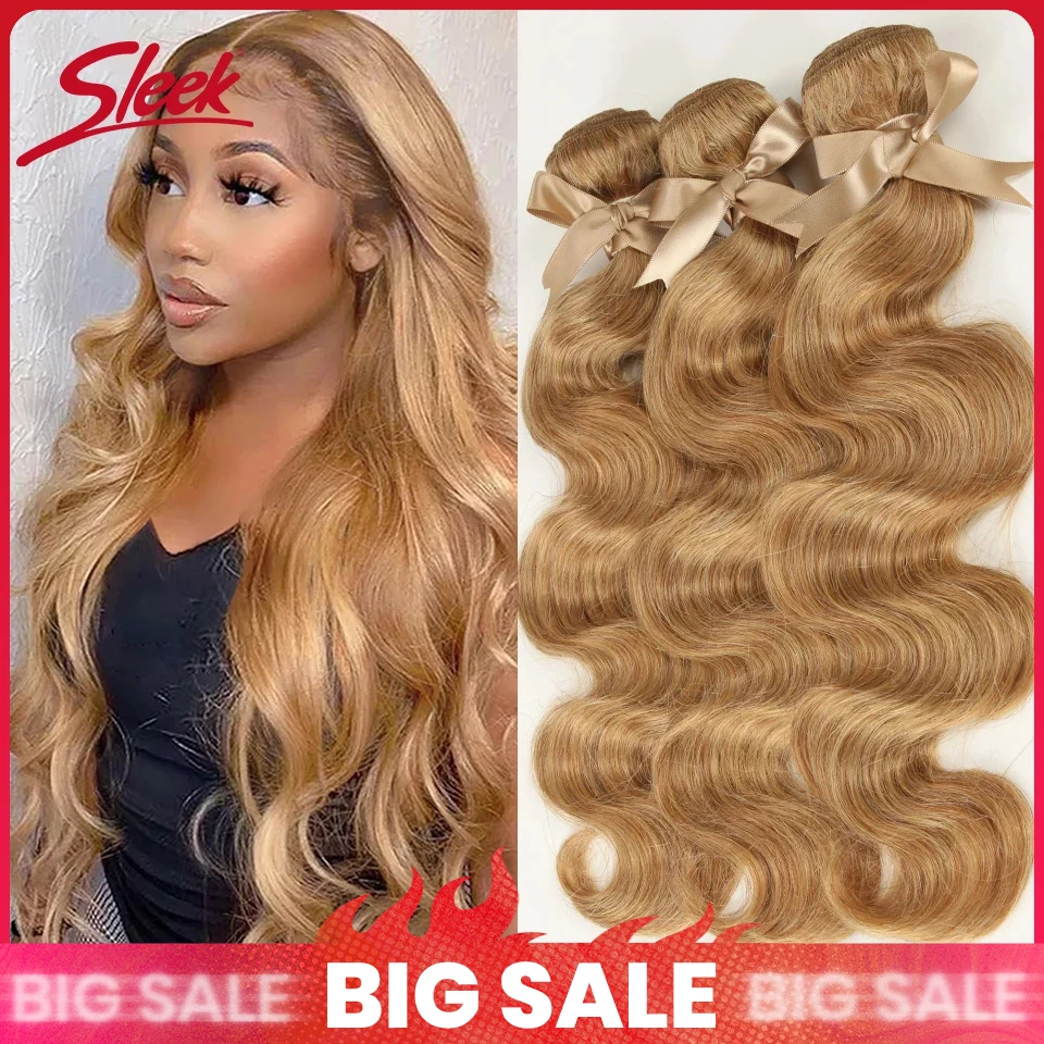 

Большая распродажа, гладкая медовая блондинка, 27 цветов, бразильская объемная волна, натуральные пучки волос Remy, от 8 до 26 дюймов, продано, наращивание волос 1/3/4