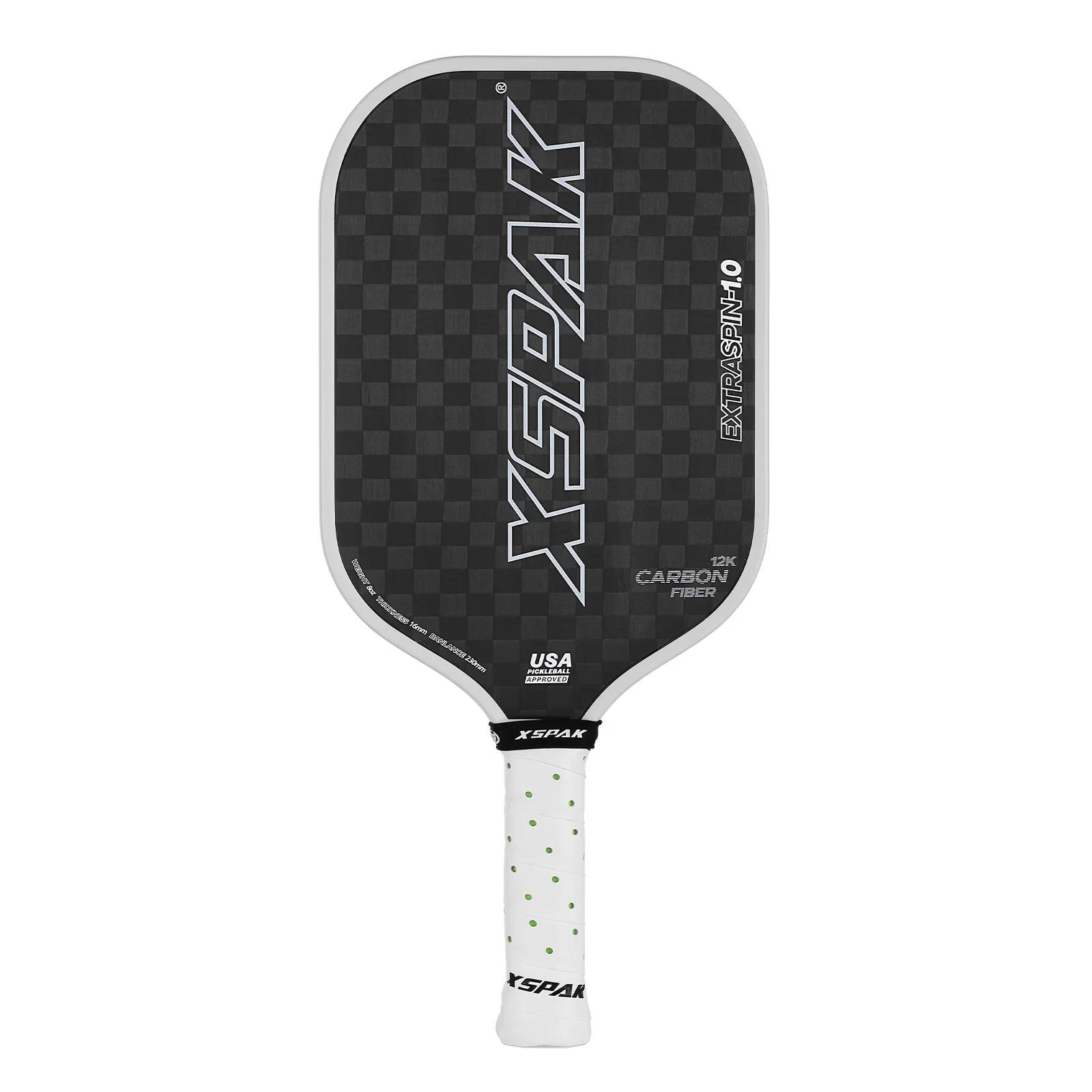 

XSPAK EXTRASPIN1.0 TORAY T700-12K WOVEN CARBON FIBER SURFACE THERMOFORMED PICKLEBALL PADDLE