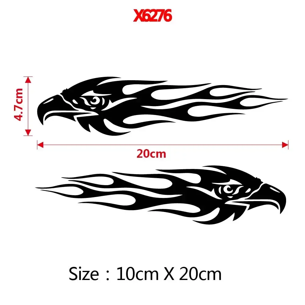 Reflective Eagle Flame Vinyl Sticker For Motorcycle Body Eagle Car Decals Decoration DIY Motor Tank Stickers