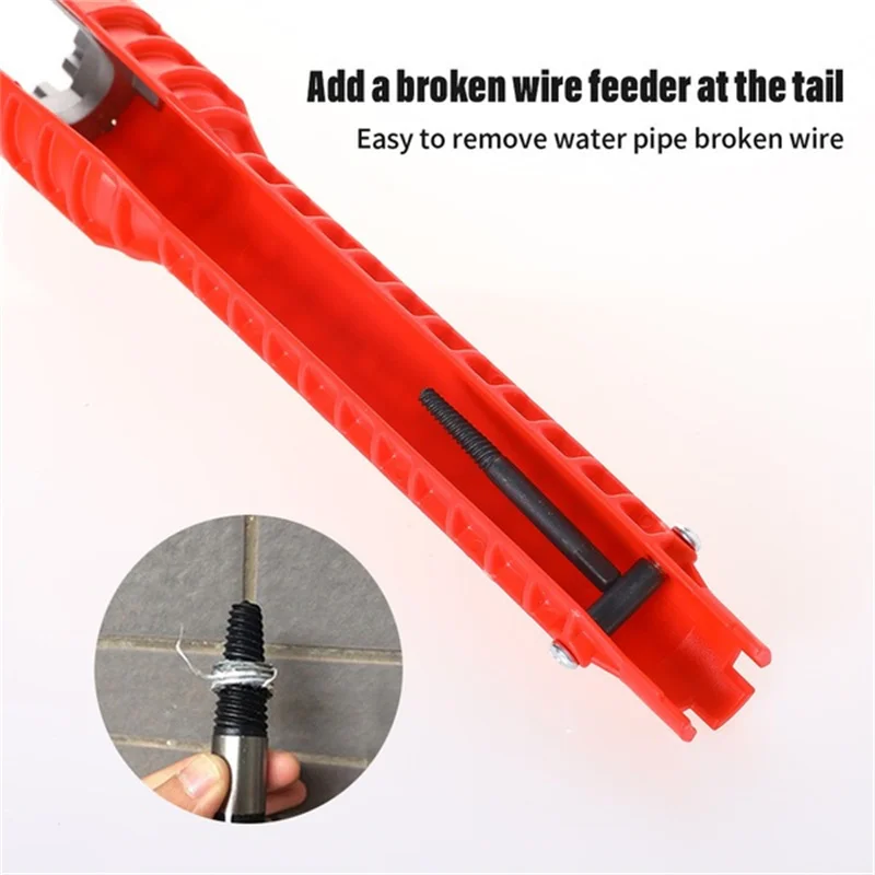 Imagem -05 - Multifuncional Faucet And Sink Installer Tool Faucet Wrench Tool Encanamento Tool Chave de Tubulação de Água para Cozinha e Banheiro em em 1