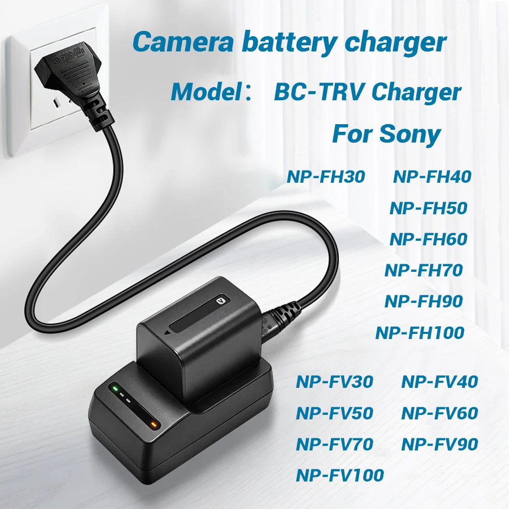 Für Sony NP-FH100/FH30/FH40/FH50/FH70/FH60/FH90/FV30/FV40/FV50/FV60/FV70/FV90/FV100 Akku BC-TRV/BC-TRP Kamera-Akkuladegerät – Detail 2