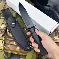 High Hardness Jungle Fixed Blade Knife with Sheath Outdoor Survival Knife EDC Fighting Tactical Knife One Piece Aluminum Handle