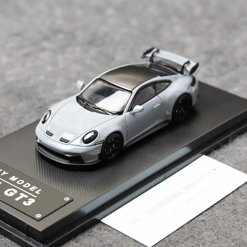 JY 1:64 911 GT3 Modelo fundido a presión de aleación - Colección estática de simulación de la serie MJ Réplica de carreras de alto detalle con puertas abiertas Juguete