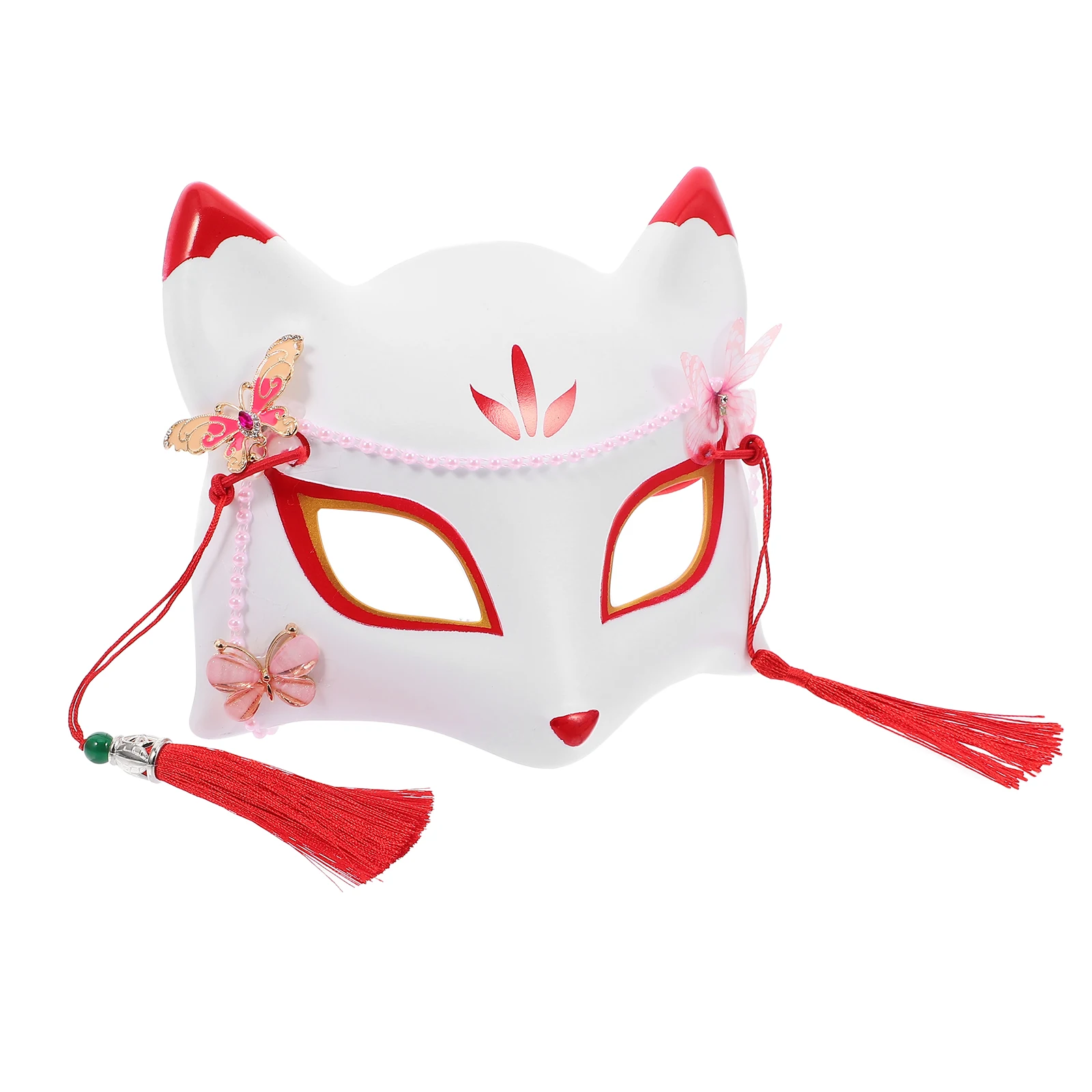 Maschera di volpe Costume di Halloween Puntelli per feste Maschere a mezza faccia in plastica Accessori per decorazioni adorabili Spettacolo teatrale Uso per adulti