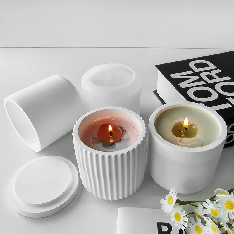 

Новая силиконовая форма для DIY-поделок: круглая форма для декоративных изделий из воска, цемента, бетона и гипса с крышкой