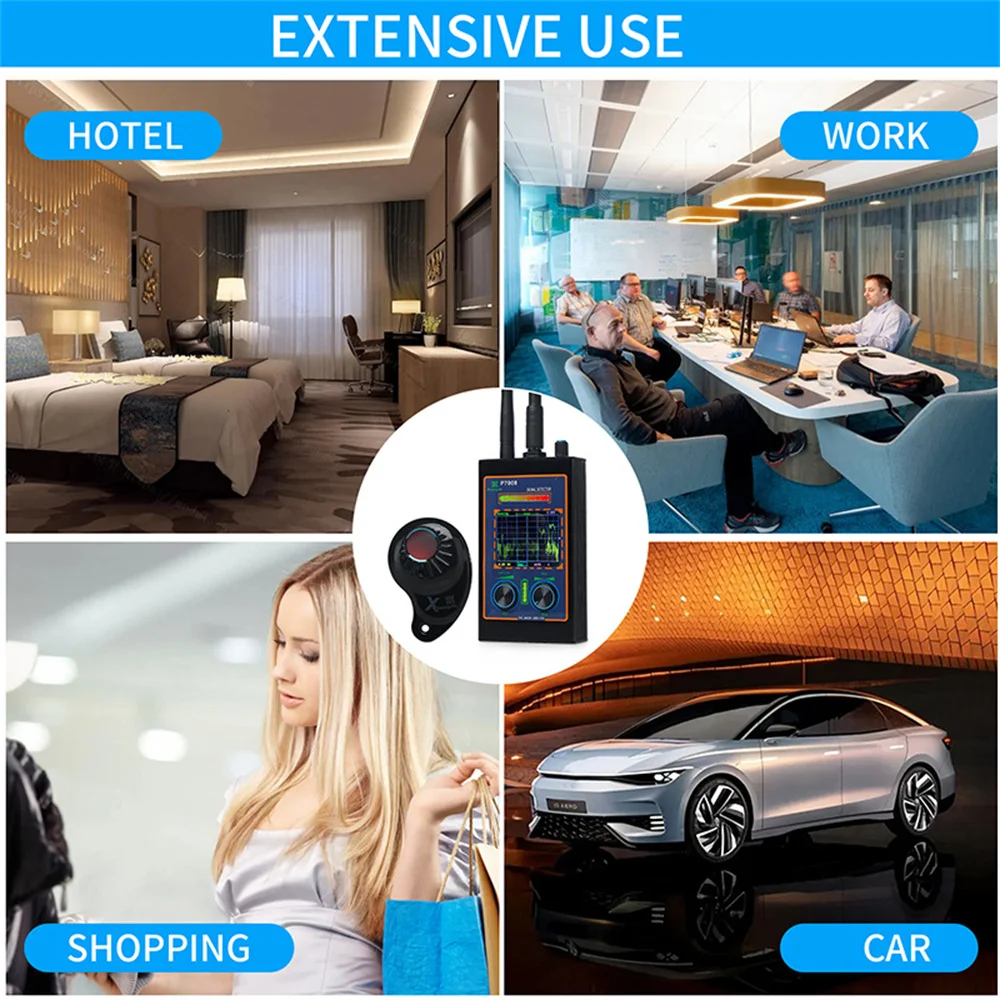 Imagem -06 - Gps Anti Detector de Câmera Escondida Espião Detector de Som rf Wiretap Bug Gsm Localizador de Sinal Wifi Detecção de Dispositivo de Escuta