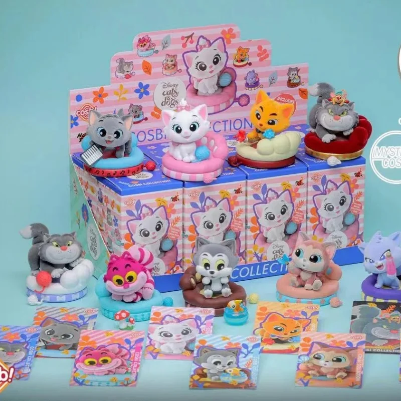 

Новые оригинальные горячие игрушки Disney Lucifer Cat Party Series Marie Cat Blind Box Фигурка Kawaii Anime Cosbi Пушистая игрушка для кошки Декор Подарок