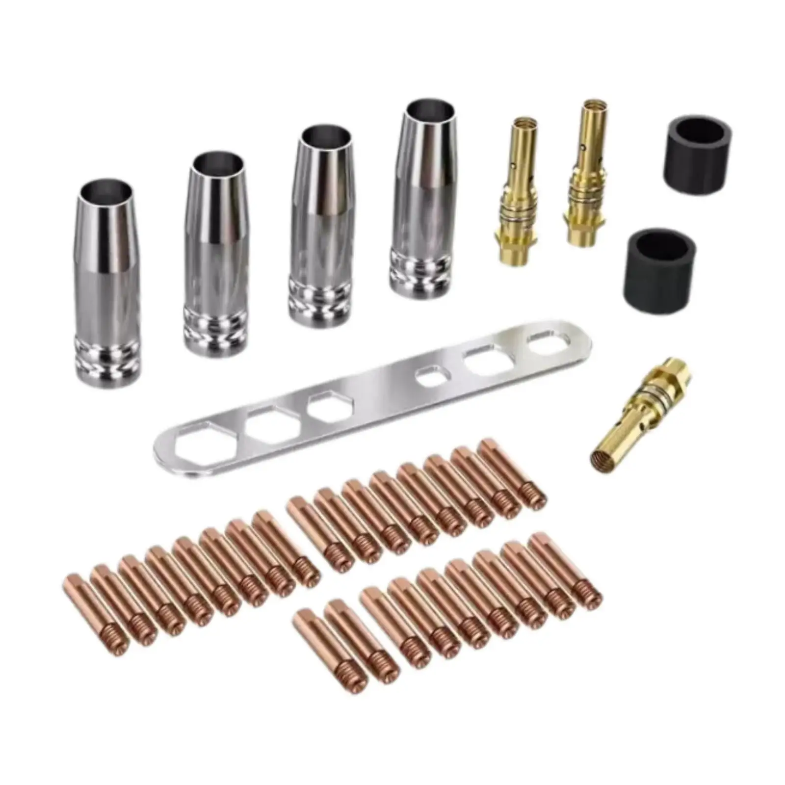 Mig Welding Accessory Kit Replacement Welding Part Easy to Install for MB15 15AK Welding Torch Contact Tips Holder Gas Nozzle