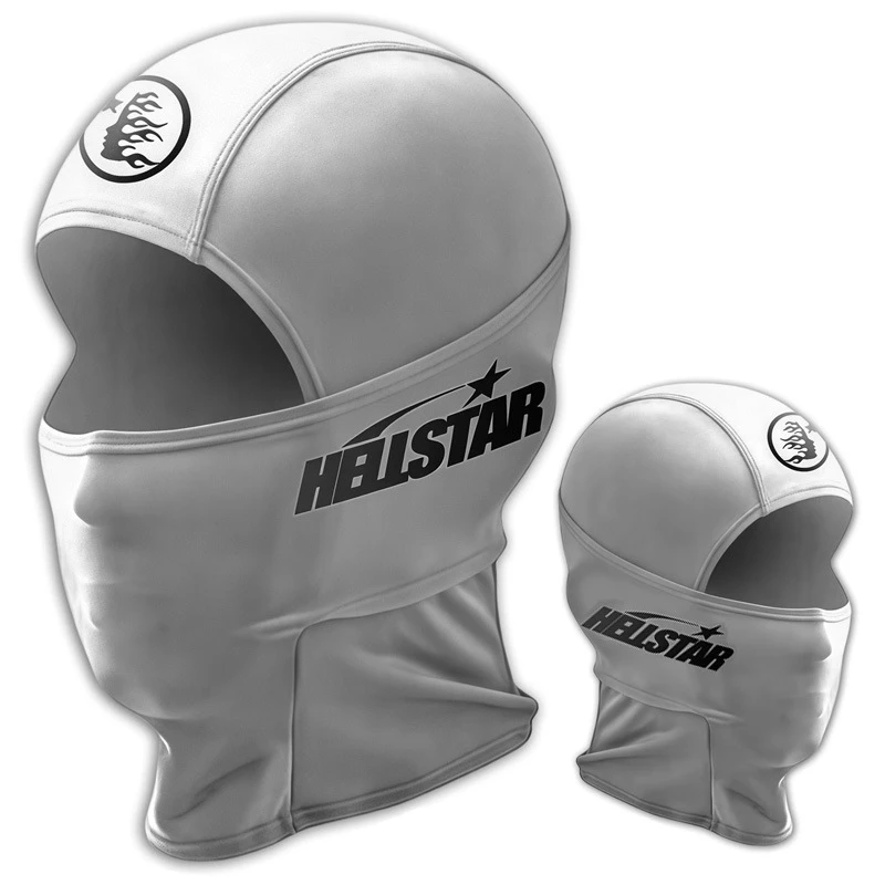 Hellstar Unisex Hip Hop Balaclava Ski Mask, Star Pattern Full Face Hood Hat, Warm Windproof for Street & Snow Sports