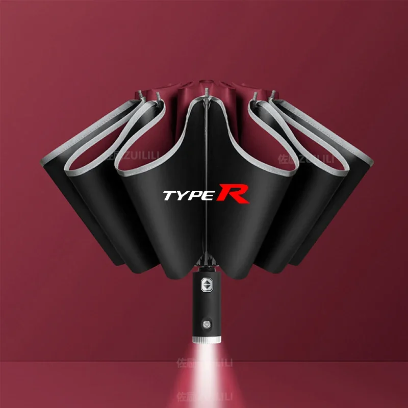 Car Automatic Folding Windproof Sunshade Umbrella For Honda Fit Civic City Accord BR-V CR-V HR-V Jazz Passport Pilot WR-V Type-R