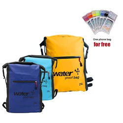 Bolsa seca impermeable de PVC para exteriores, mochila de almacenamiento para natación, senderismo, Kayak, Rafting, buceo, 25L