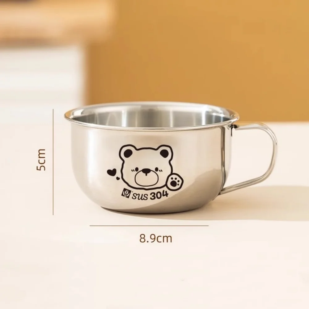 

Детская чашка для воды, многоразовая кофейная кружка с защитой от ожогов, чашка для питья с ручкой, нетоксичная чашка из нержавеющей стали для приключений на открытом воздухе