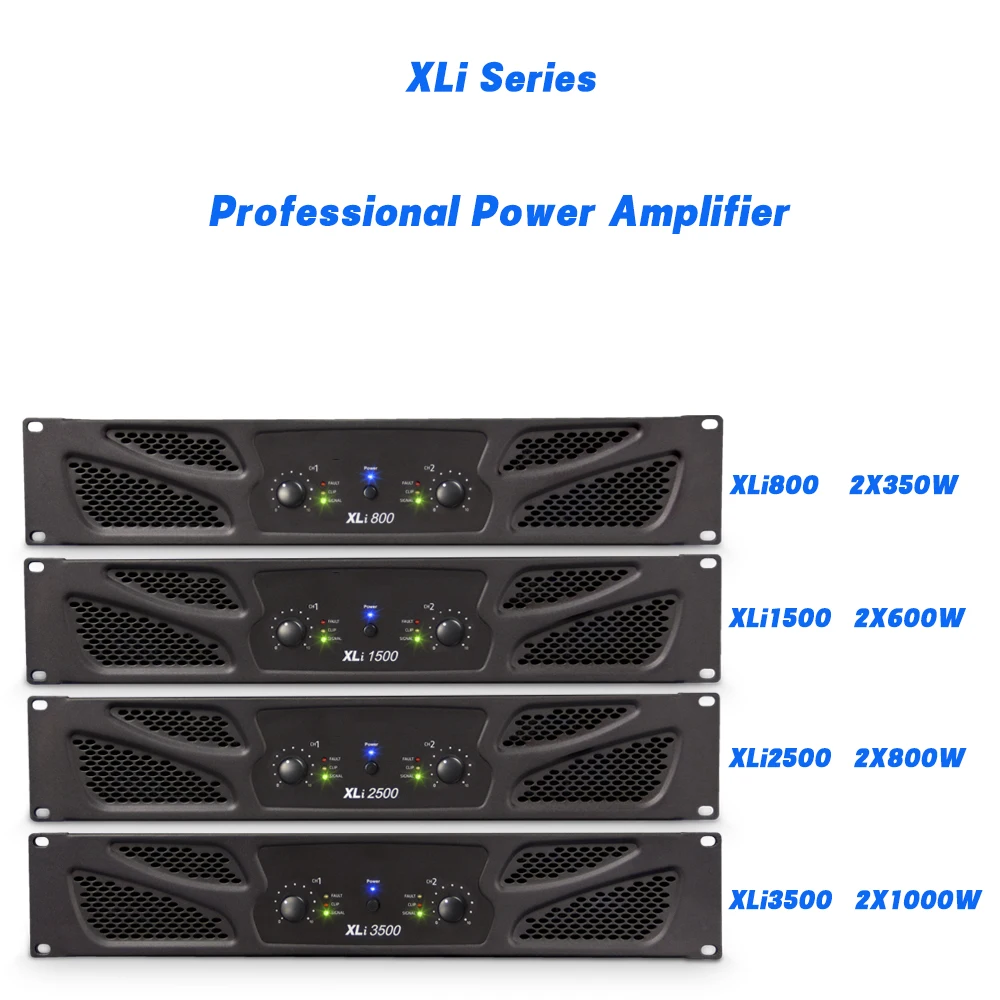 XLi Series 2x1000w Professional Power Amplifier Audio DJ Equipment Subwoofer Amplifier For Line Array Speakers Preamplifier
