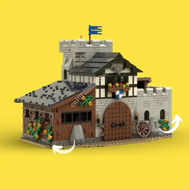 

1526PCS Moc Building Blocks Ancient Century Model Falcon Stable Technical Bricks DIY Assembly Construction Toys For Childr Gifts