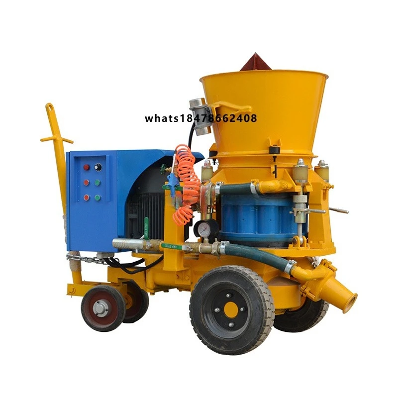 Swimming Pool Damp Jet Refractory Gunning Mobile Spraying Robotic Gunite Concrete Machine